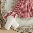 thumbnail image 5 of JUMEYU Baby Girls Dresses Infant Baby Girl Summer Clothes Sleeve Baby Girl Romper Headband 0 3 6 9 12 18 24 Months (Wine,12-18 Months), 5 of 6