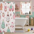 thumbnail image 3 of Manfei Christmas Waterproof Shower Curtain 72Wx78L Icon Bath Curtain, Yellow Red, 3 of 5