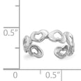thumbnail image 2 of 14K White Gold Heart Toe Ring, 2 of 2