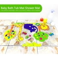 thumbnail image 3 of Alfombrilla de baño para ducha, 39 cm x 69 cm, alfombrillas de ducha antideslizantes con ventosas, alfombrilla de bañera lavable a máquina para baño (Forest Zoo), 3 of 4