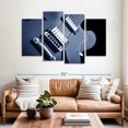 thumbnail image 2 of Elephant Stock Blue Electric Guitar Wall Art - Horizontal Multi Panel Canvas - Living Room Wall Decor - Music Multi Panel - Black And Blue Decor - 68" x 42", 2 of 8