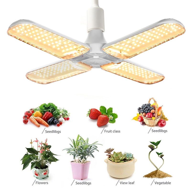 Details about   E27 LED Grow Light Folding Plant Light Full Spectrum Indoor Plant Lamp Fan Shape 