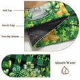 thumbnail image 6 of Large Round Rug 8Ft Washable Non-Slip, St. Patrick's Day Circle Area Rugs for Living Room Bedroom, Green Clovers Coin Buffalo Plaid Indoor Floor Mats Carpet Runner for Home Decor, 6 of 8