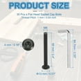 thumbnail image 2 of Vis à Tête Plate, Filetage Hexagonal en Acier Inoxydable 304 avec Clé Hexagonale 30 M6-1.0x60mm, 2 of 7