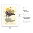 thumbnail image 2 of Thailand - SS Malolo Menu Cover - Vintage Ocean Liner Travel Poster by Maurice Logan c.1928 - Fine Art Matte Paper Print (Unframed) 24x32in, 2 of 4