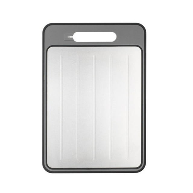Gkeoshab Vegetable Cutter 4 In 1 Defrosting Board Defrosting Tray Melt Defrosting Board 9.84 X 14.37 Inch Double Chopping Board With Grater Sharpener Fast Thaw Meat Food Kitchen Utility Tools