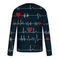 thumbnail image 5 of Pompotops T-Shirt Décontracté à Col Rond Manches Longues pour Hommes Imprimé 3D Saint-Valentin en Solde, 5 of 5