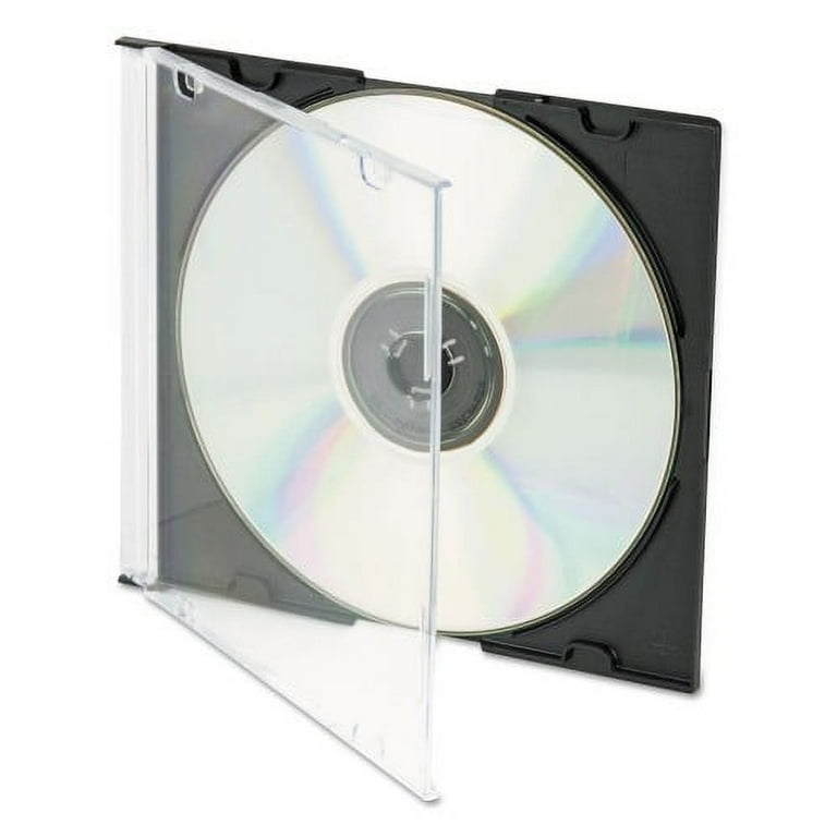 CD/DVD Slim Jewel Cases, Clear/Black, 100/Pack CD/DVD Slim Jewel Cases, Clear/Black, 100/Pack