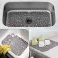 thumbnail image 2 of Colourtree Grey Pebble Sink Mats for Stainless Steel Sink, PVC Sink Saddle Protectors Kitchen(2 Pcs), 2 of 7