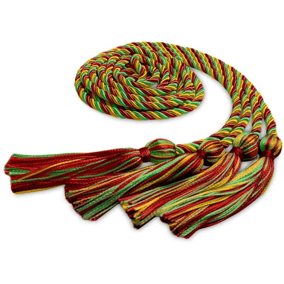 Endea Graduation Double Graduation Honor Cord Red/Gold/Green