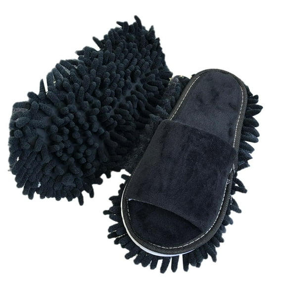 A Pair Mop Slippers Lazy Foot Sock Sweeping Floor Faster Household Cleaning> E1I6