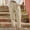 Beige, variant on JJHGVB Linen Pants Women Petite Pants Women's Spring/summer Breasted Cotton/linen Loose Casual Pants Baggy Pants Womens Casual Pants Beige L