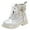 Z1 Silver, variant on Kids Winter Boots Resistant Short Boots with Warm Lining Comfortable Casual Shoes for Boys and Girls,Size:4-4.5 Years