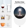 thumbnail image 6 of Honeii Peggy's Cove Lighthouse print Leather Coaster Set of 4, ideal for safeguarding your furniture from drinks spills and effortless cleanup-Round Shape, 6 of 6
