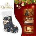 thumbnail image 4 of Haosy Christmas Stockings for Christmas Tree Fireplace Family Holiday Party 18 inch Sleep Cute Deer, 4 of 8