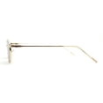 thumbnail image 4 of Mens Old School Double Bridge Narrow Rectangle Metal Rim Sunglasses Gold Black, 4 of 4