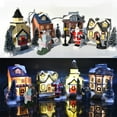 thumbnail image 3 of Generic Christmas Village Sets-Christmas Decorations,LED Lighted Christmas Village Houses with Figurines, Christmas Village Collection Indoor Room Decor - Collectible Buildings, 3 of 7