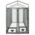 thumbnail image 2 of VEIKOUS 8’ x 4’ Outdoor Dog Kennel Large Fence Pets Cage w/Dual Dog Bowls & Rotate Doors for Backyard, 2 of 10