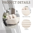 thumbnail image 4 of Bean Bag Sofa Lazy Sofa Durable Comfort Lounger High Back Bean Bag Chair Couch for Adults and Kids, Indoor & Outdoor, Accent Floor Soft Lounge Chair (Beige), 4 of 9