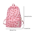thumbnail image 3 of Bow Backpack For Women Aesthetic Nylon Rucksack Cute Kawaii Backpack Set With Bow Pattern, 3 of 6