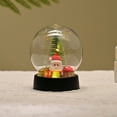 thumbnail image 4 of Christmas Snow Globes, Lighted Decorations Snow Globes Lantern, Santa Christmas Table Decorations LED Crackle Glass Ball for Living Room Fireplace Tabletop,Home Décor & Gift, 4 of 8