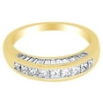 thumbnail image 2 of AFFY 1.33 Ct Princess Cut White Natural Diamond Anniversary Band Ring in 14k Yellow Gold Ring Size - 5, 2 of 2