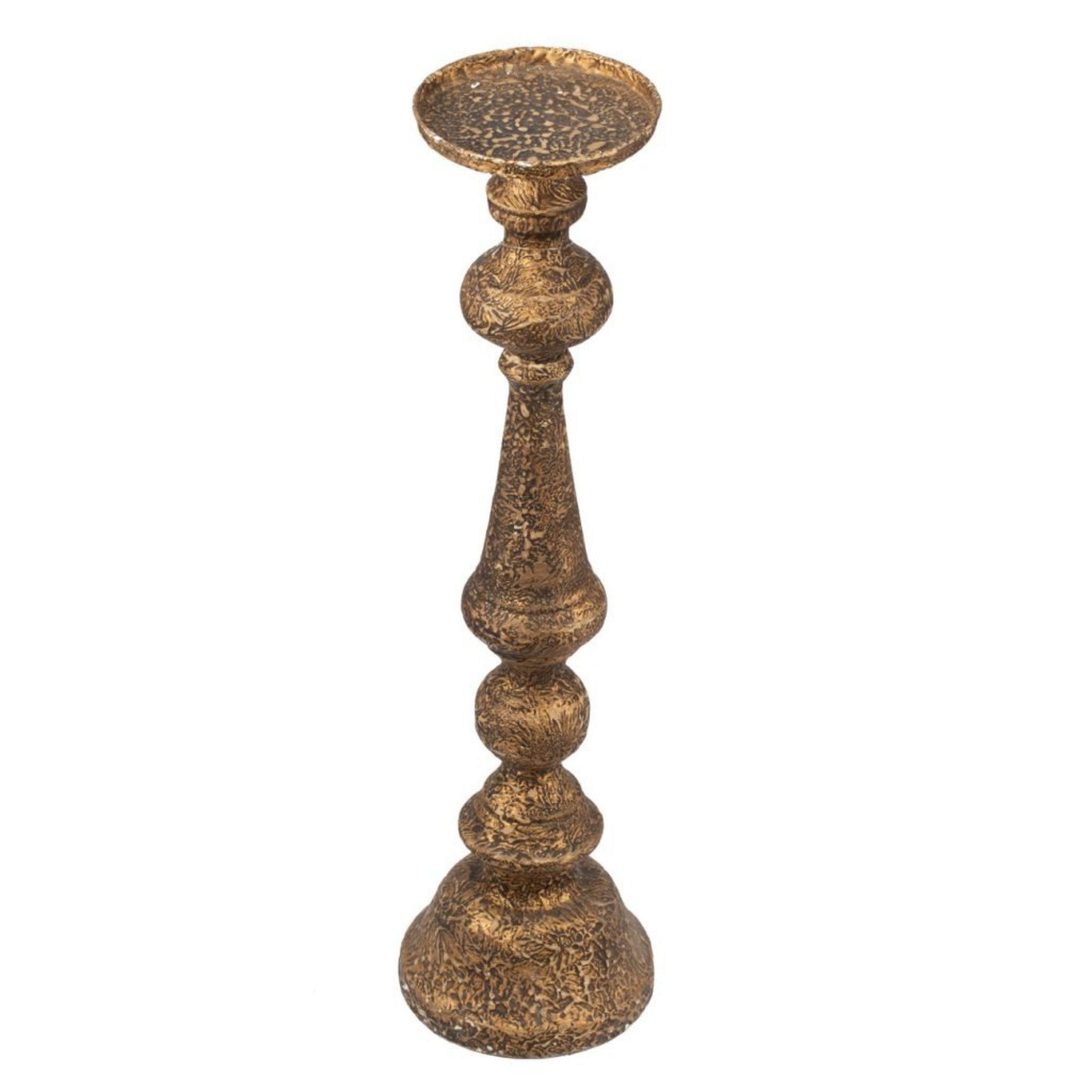 23.75" Bronze Antique Finish Glory Pillar Candle Holder