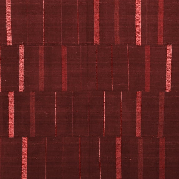 Ahgly Company Indoor Square Abstract Red Contemporary Area Rugs, 7' Square
