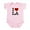 Petal Pink, variant on CafePress - I Love LA Infant Bodysuit - Baby Light Bodysuit, Size Newborn - 24 Months