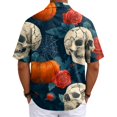 thumbnail image 6 of Halloween Shirts for Men Ghost Pumpkin Print Collared Vintage T Shirt Spider Graphic Short Sleeve Scary Horror Tees 5XL, 6 of 6