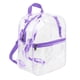 thumbnail image 1 of Mochila Transparente: Adecuada para Estudiantes, Impermeable, Púrpura, Bolso de Regreso a la Escuela para Niños, 1 of 5