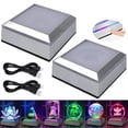 thumbnail image 4 of Square Base de Lumière LED pour Uvre d'Art en Cristal Support d'Affichage Lumineux Coloré, 4 of 5