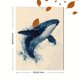 thumbnail image 3 of Qisvanset 12x16 Inch Ocean Whale Watercolor Canvas Wall Art, Marine Animal Kids Nursery Wall Decor, 3 of 5