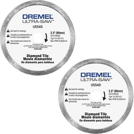 

Dremel Genuine OEM Replacement 3-1/2 Diamond Tile Blades # US540-01-2PK
