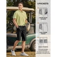 thumbnail image 4 of PULI Men’s Golf Shorts 12" Inseam Lightweight Stretch Quick-Dry Hiking Casual Dress Work Hybrid Shorts with Pockets, 4 of 7