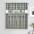 thumbnail image 2 of Retro plaid Kitchen Curtains Set Tier and Valance Buffalo Plaid Pattern Vintage Checkered Design Abstract Colorful Checkered Rustic Farmhouse Plaid Print Classic Red and Black Buffalo Plaid Striped an, 2 of 6