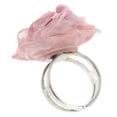 thumbnail image 3 of GlassOfVenice Murano Glass Pink Rose Flower Ring Adjustable, 3 of 5