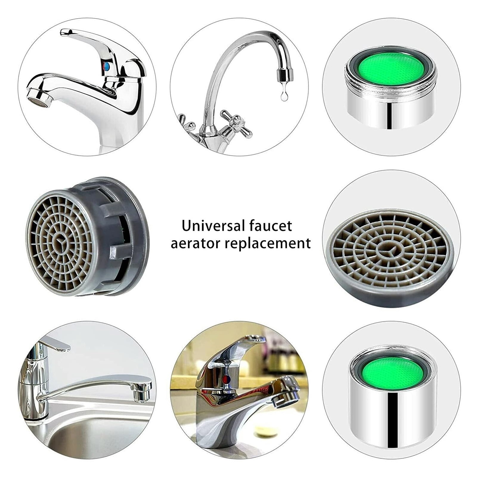 Faucet Aerator,Water Saving Aerator Porcelain Bathroom Faucet Bubbler Spout Net Soft Flower Water Mouth Flowers To Prevent Splash,20 Pcs ,Water Saving