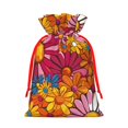 thumbnail image 2 of Multi-Size Linen Bundle Pocket Gift Bag Closing Method For Christmas Birthday Anniversary As A Gift Packaging Small Colorful Floral Pattern Groovy Flowers (3), 2 of 8