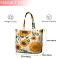 thumbnail image 4 of White Sunflower Seed Leaf Pattern Travel Tote Bags for Women Carry On,Large Weekender Bags for Women Travel,Multi Functional Duffle Bag for Work,Shopping,Sports, 4 of 5