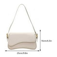 thumbnail image 2 of Yucurem Women Flap Shoulder Bag Buckle Armpit Hobo Bag Casual Shopper Bag (White) Fashion shoulder bag (White), 2 of 10