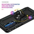 thumbnail image 2 of [PST] Motorola Moto Edge 2021 Kickstand Ring Case, Heavy Duty Drop Protection Hybrid Shock Absorption Rugged Hard Phone Case Cover with Ring Stand Fits Magnetic Car Mount, 2 of 5