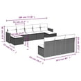 thumbnail image 2 of vidaXL Garden Sofa Set Black, 2 of 9