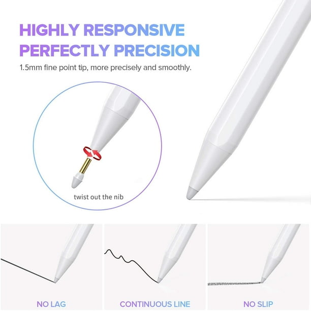 2 Pcs Precision Capacitive Stylus Touch Screen Pen Fit for iPhone Samsung  iPad and other Phone Tablet Devices
