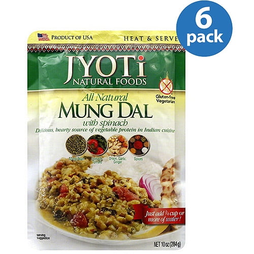 Jyoti All Natural Mung Dal with Spinachi, 10 oz, (Pack of 6) by Generic