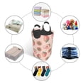 thumbnail image 3 of DouZhe 50L Rectangular Laundry Basket, Pink Doodle Strawberries Prints Waterproof Foldable Laundry Hamper with Aluminum Handles, 3 of 6