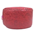thumbnail image 2 of Red 45cm Round Ottoman Pouf Cover Footstool Slipcover, 2 of 6