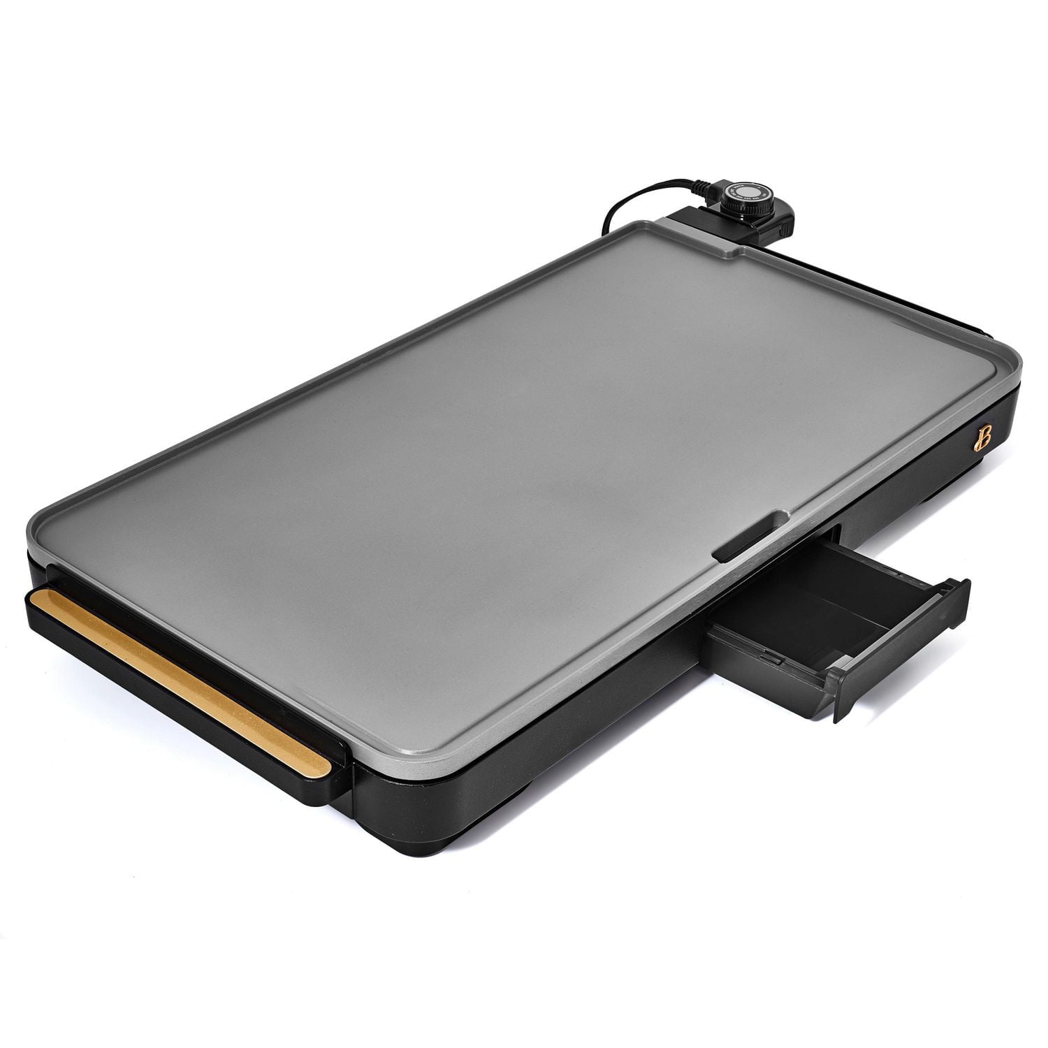 Beautiful XL Electric Griddle, 12" x 22"- Non-Stick by Drew Barrymore, Beau. XL Griddle