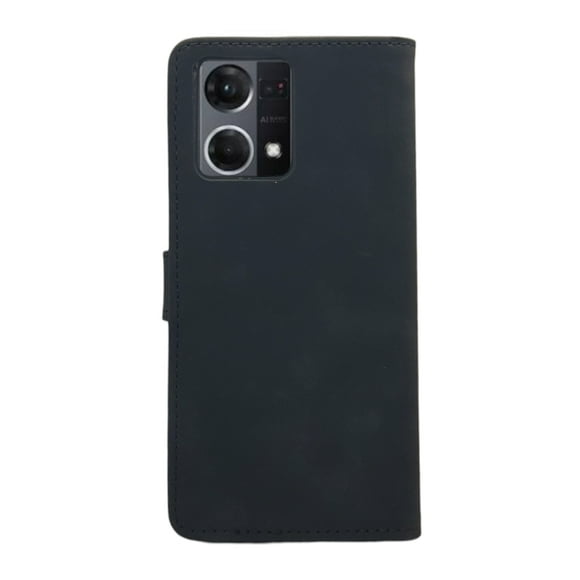 Funda Cartera Suave Para Oppo Reno 7 4G Negro Con 2 Micas Cely Vesmir