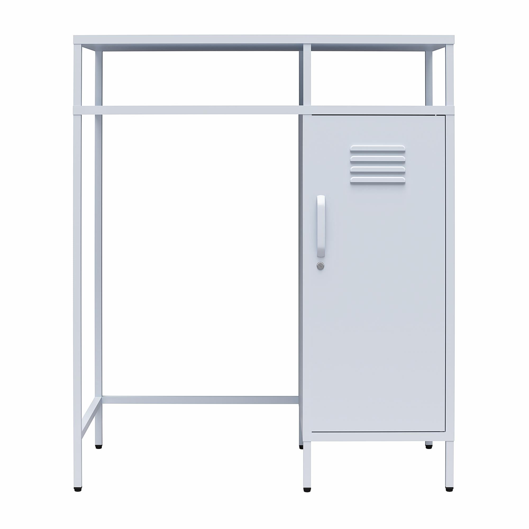 Novogratz Cache Metal Locker-Style Mini Refrigerator Organizer, Powder Blue